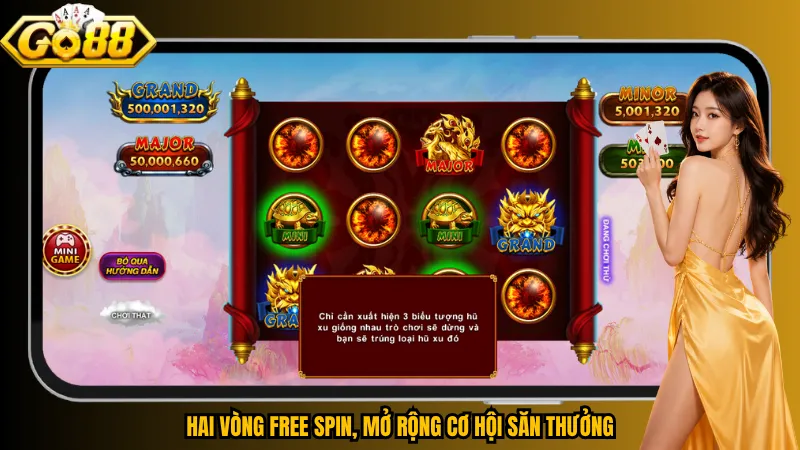 Kho Báu Tứ Linh Go88 – 243 Cách Thắng, Dày Đặt Biểu Tượng 6 Hai vòng Free Spin, mở rộng cơ hội săn thưởng